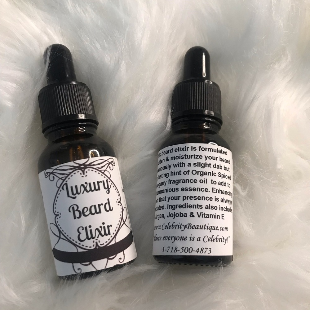 Luxury Beard oil elixir by Celebrity Beautique